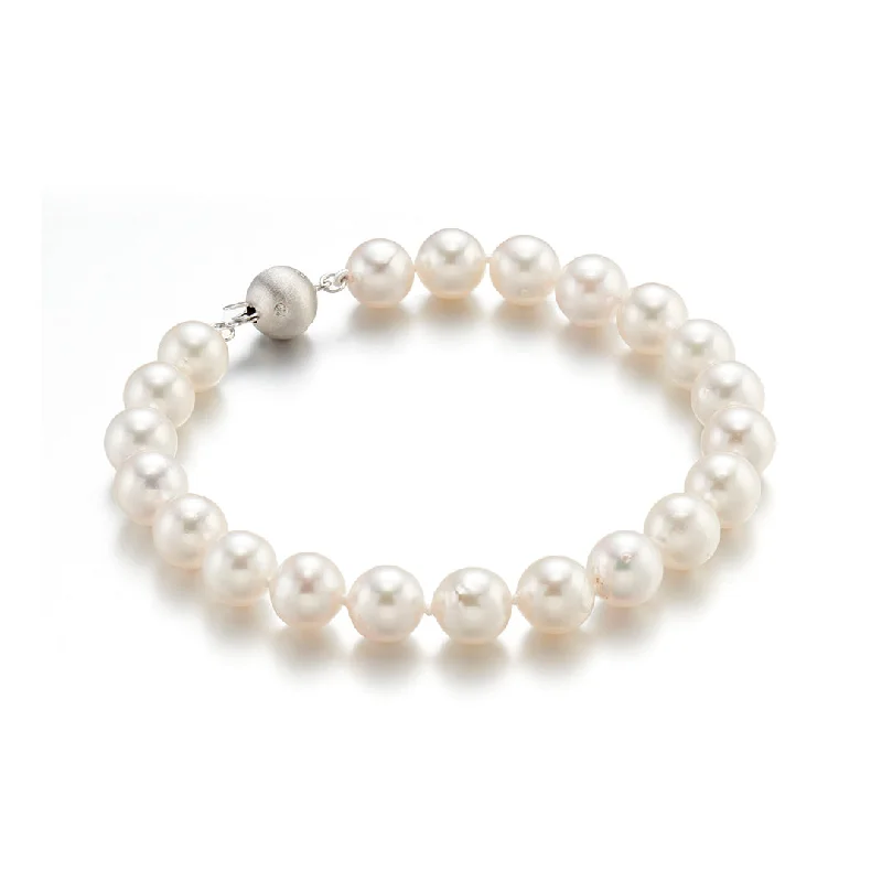 7.5mm White Akoya Pearl Bracelet