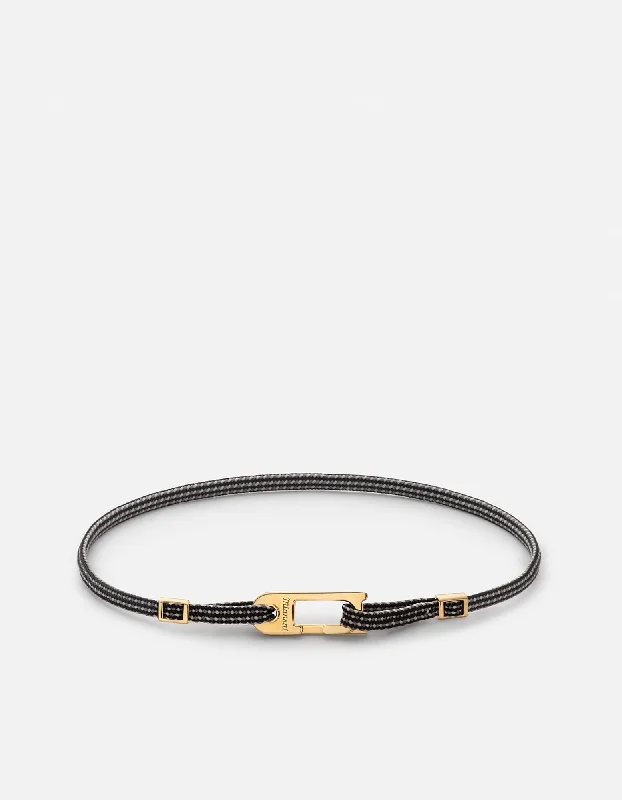 Annex Pull Bracelet, Gold Vermeil/Black/Grey