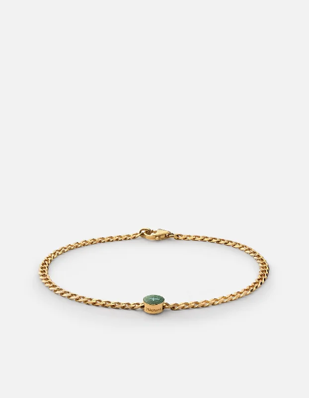 Dove Type Chain Bracelet, Gold Vermeil