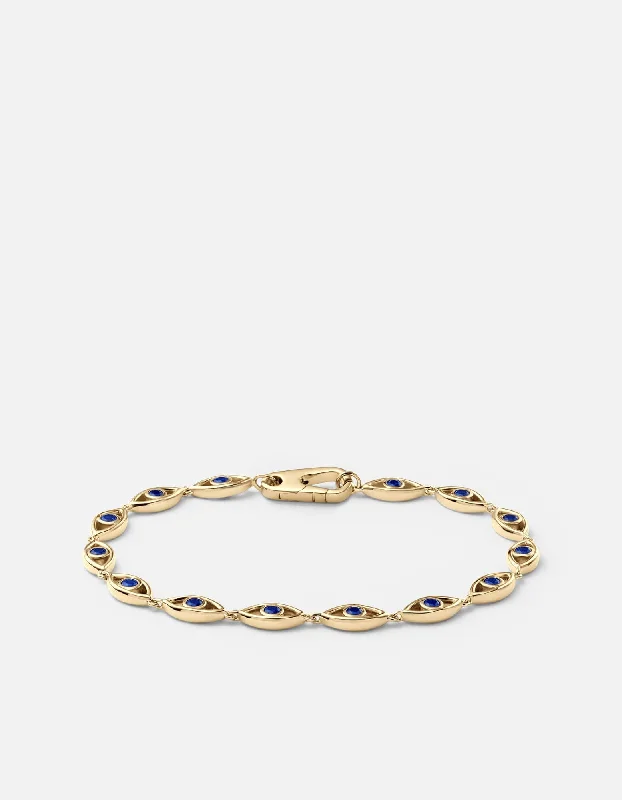 Evil Eye Bracelet, Gold Vermeil/Spinels