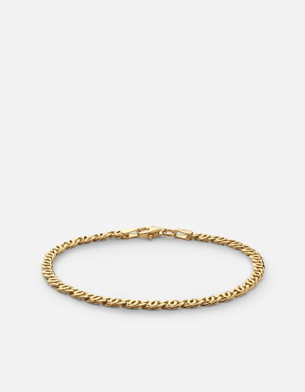 Flat Pyper Bracelet, Gold Vermeil