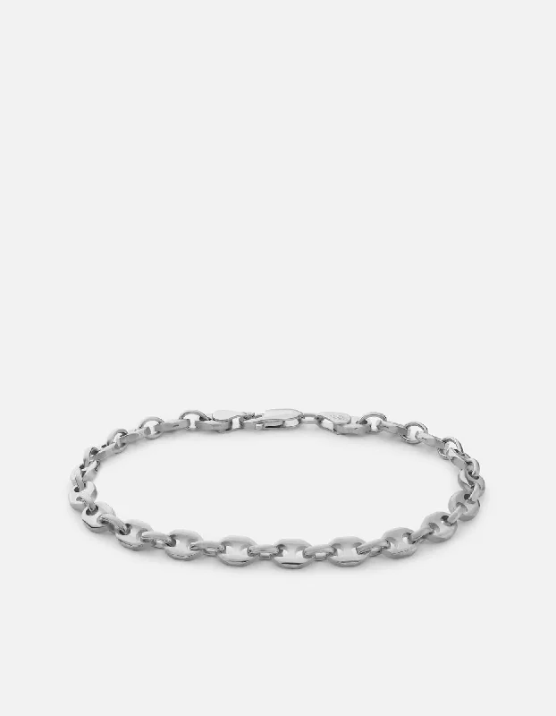 Pyper Link Puff Bracelet, Sterling Silver