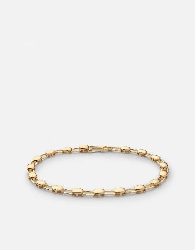 Ward Chain Bracelet, Gold Vermeil