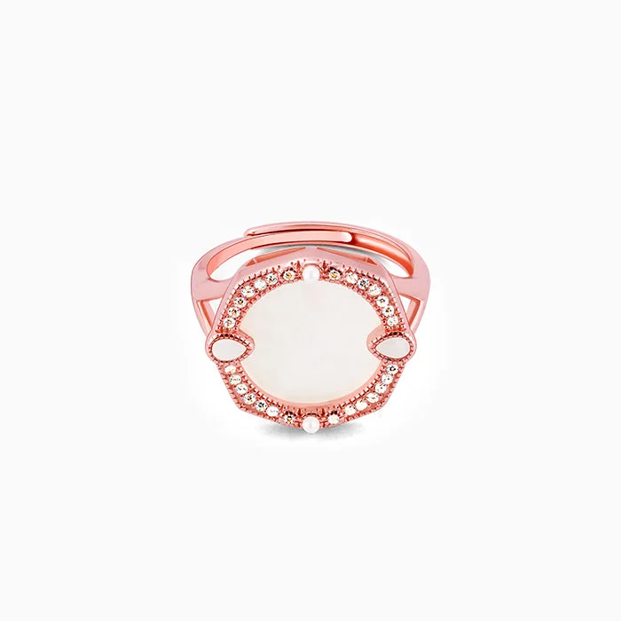 Rose Gold White Magic Ring