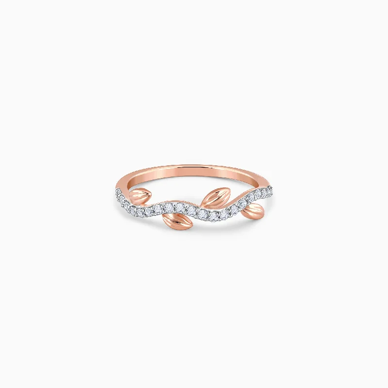 Rose Gold Leafy Legacy Diamond Ring