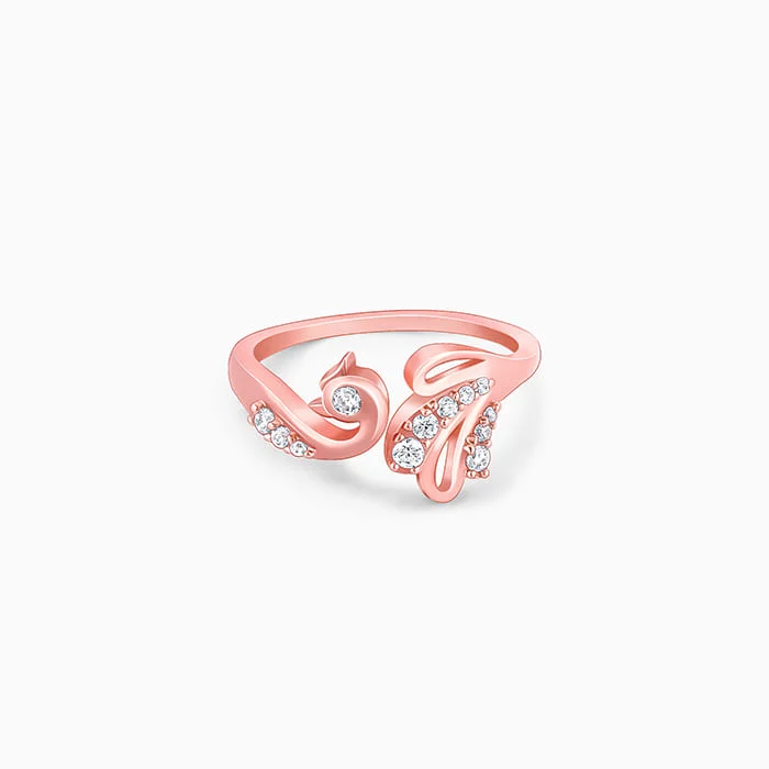 Rose Gold Manmohak Mor Ring