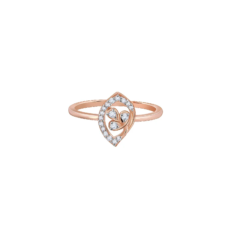 Rose Gold Petal Dream Diamond Ring