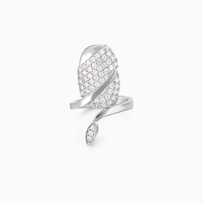 Silver Mystical Snake Nail Ring