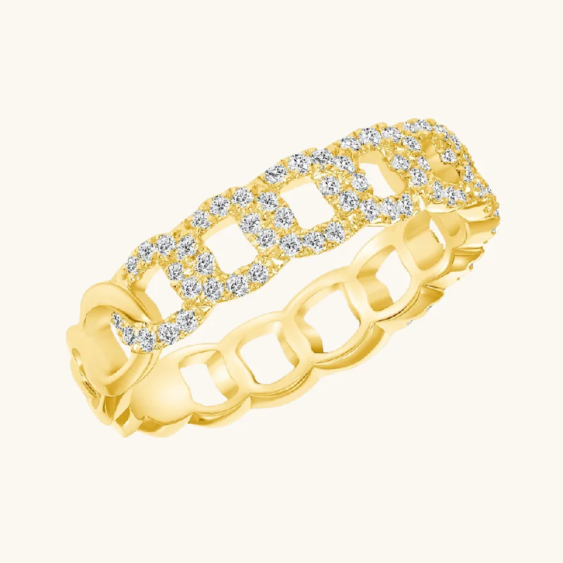 The Mia Diamond Chain Ring