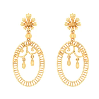 14k Enticing Gold Earrings Design With Immaculate Details