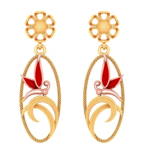 14k Gold Earrings Design With Intricate Details