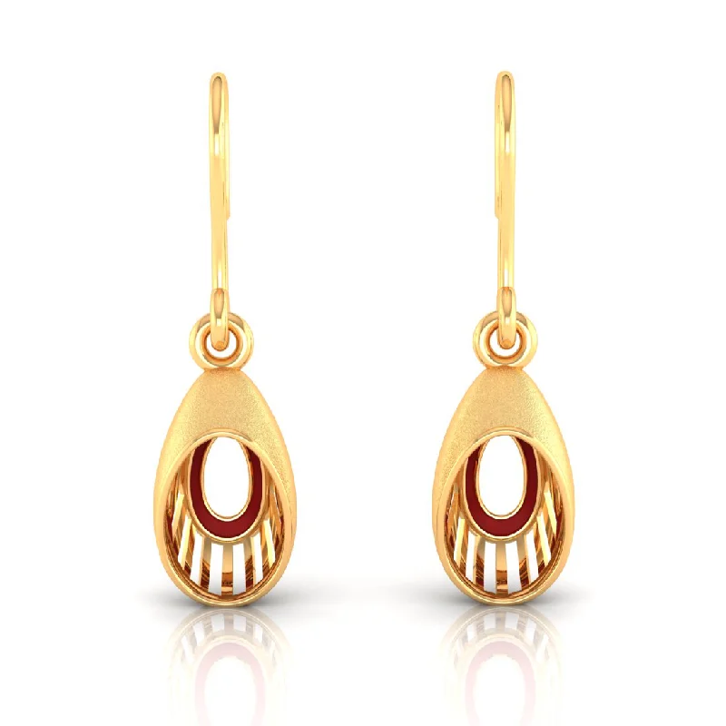 14k Gold Earrings With Unique Oval Shape From Online Exclusive