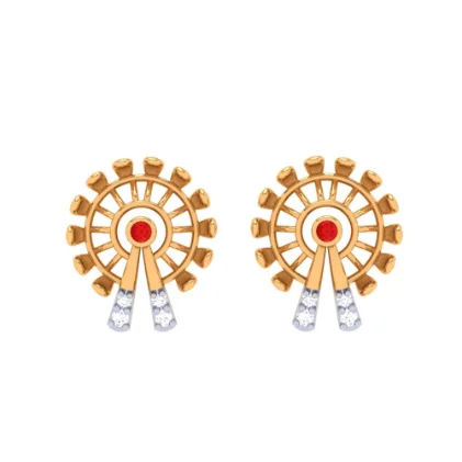 14k Solid Spiral-shaped Gold Earrings Design For You