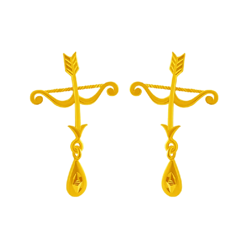 14KT (585) Yellow Gold Clip-on Earrings For Women