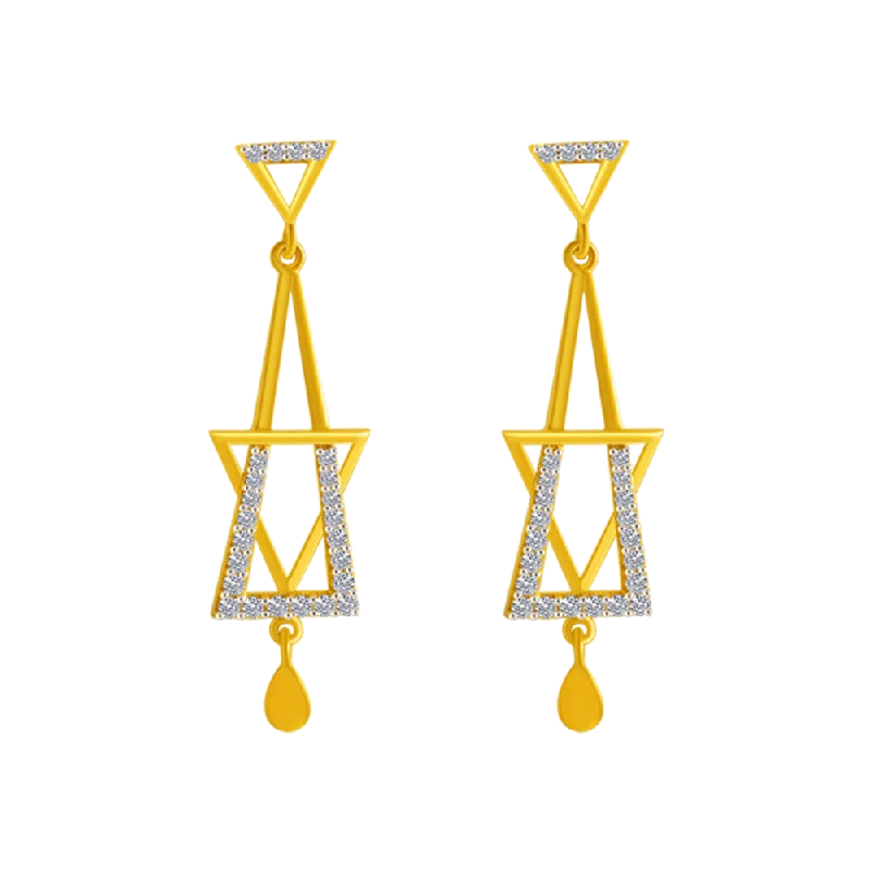 14KT (585) Yellow Gold Clip-on Earrings For Women