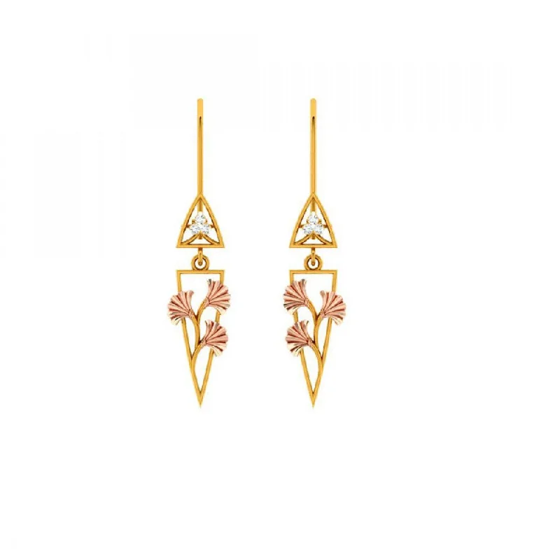 14KT (585) Yellow Gold Earrings For Women