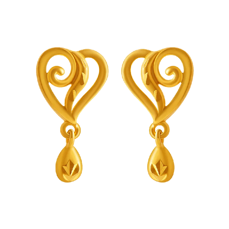 14KT (585) Yellow Gold Stud Earrings For Women