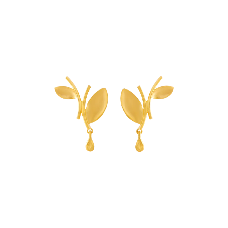 14KT (585) Yellow Gold Stud Earrings For Women