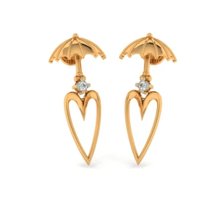 14KT (585) Yellow Gold Stud Earrings For Women