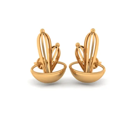 14KT (585) Yellow Gold Stud Earrings For Women