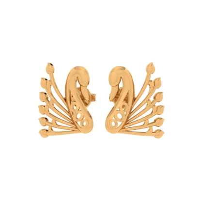 14KT (585) Yellow Gold Stud Earrings For Women