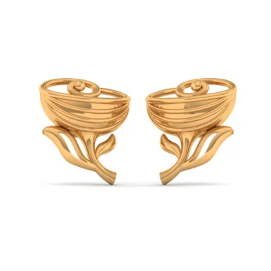 14KT (585) Yellow Gold Stud Earrings For Women