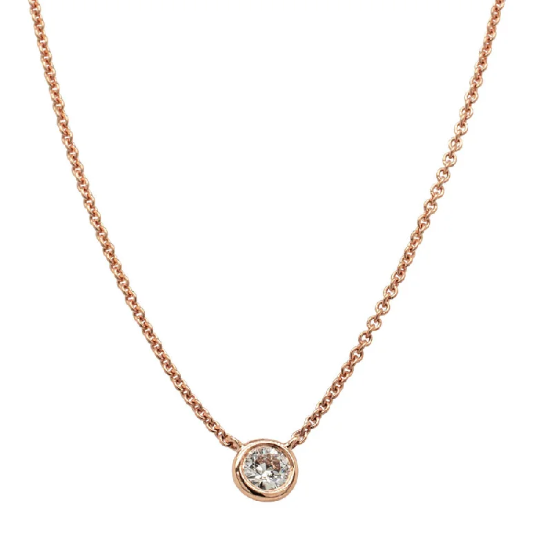 18ct Rose Gold .18ct Diamond Natalia Pendant