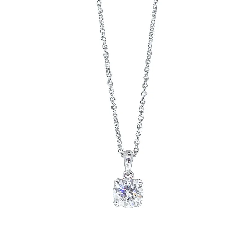 18ct White Gold 1.02ct Diamond Blossom Pendant