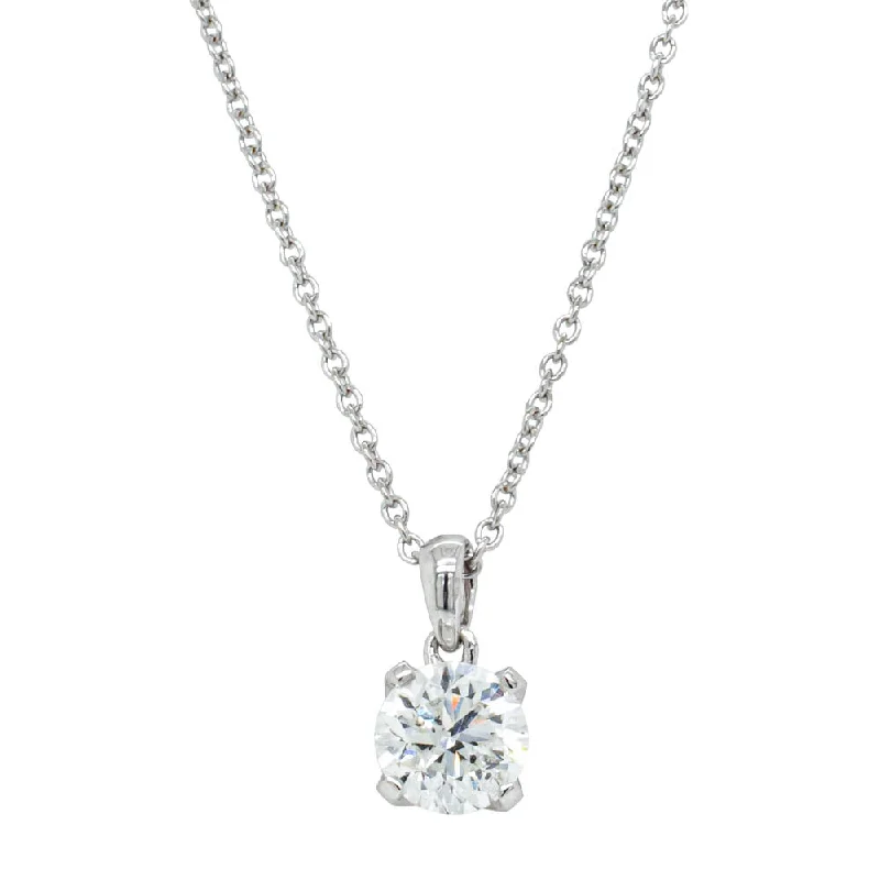 18ct White Gold 1.06ct Diamond Blossom Pendant