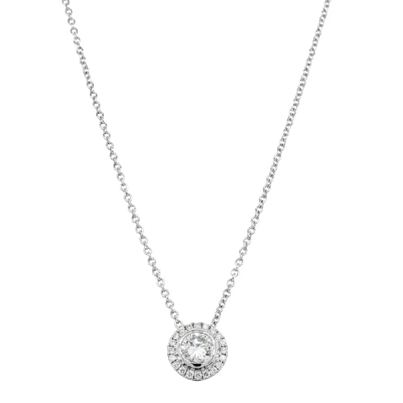 18ct White Gold .33ct Diamond Isla Pendant