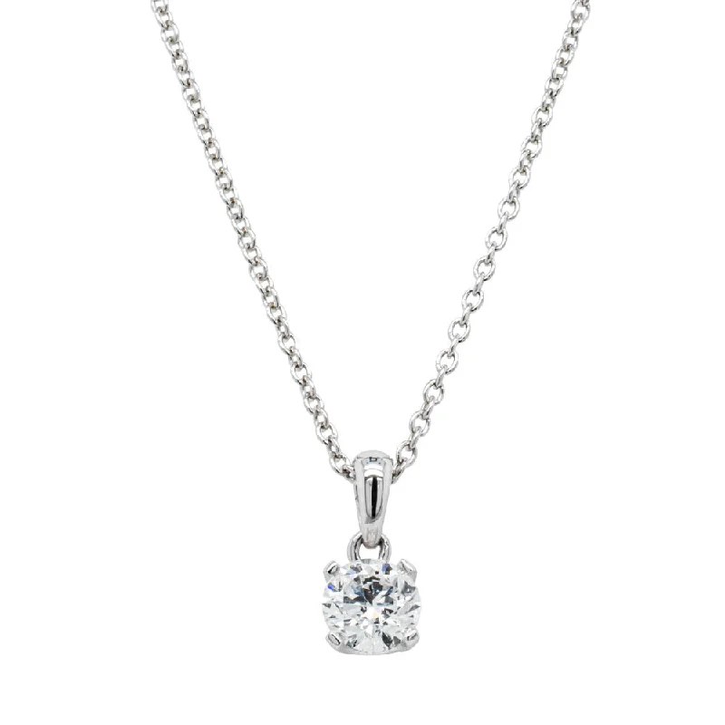 18ct White Gold .50ct Diamond Blossom Pendant