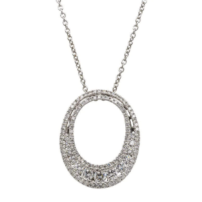 18ct White Gold .82ct Diamond Pendant