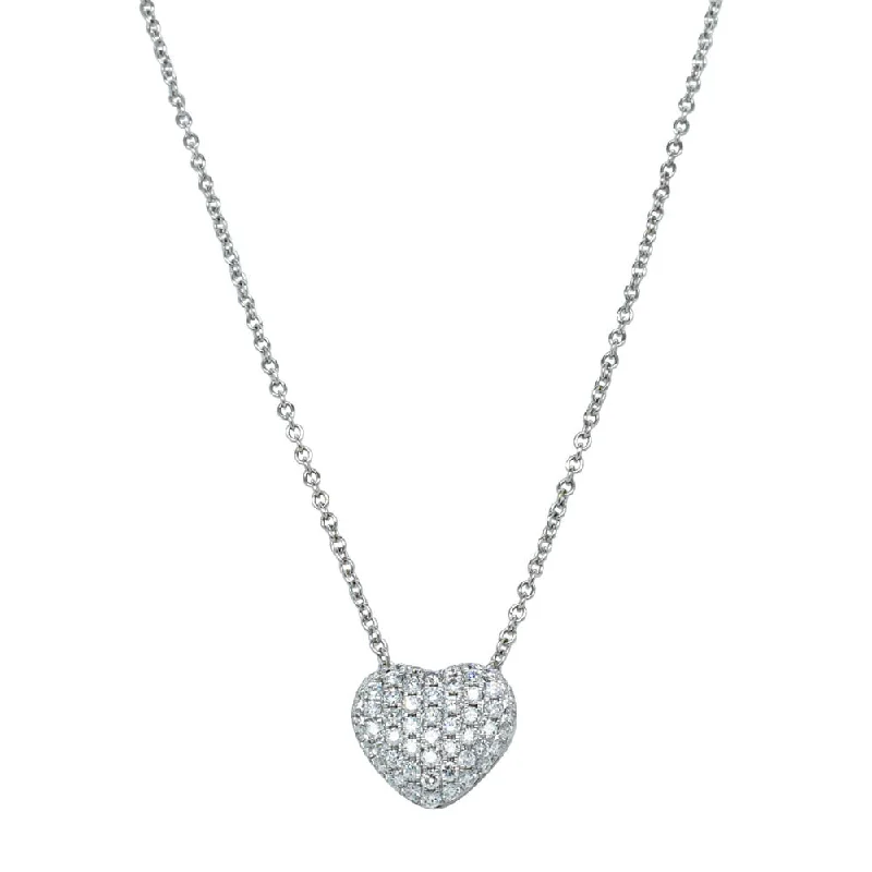 18ct White Gold Diamond Corazon Pendant