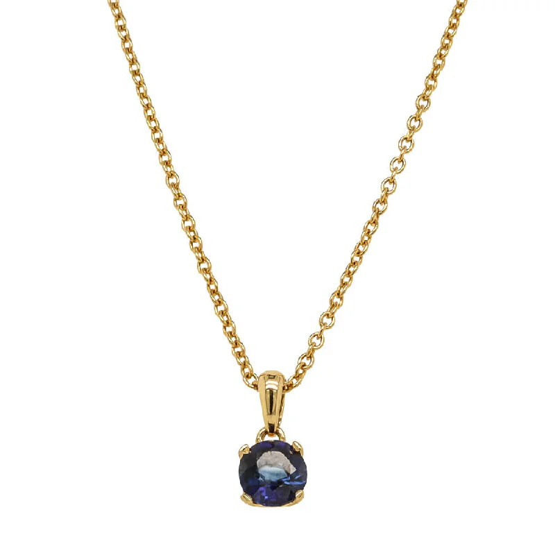 18ct Yellow Gold .59ct Sapphire Blossom Pendant