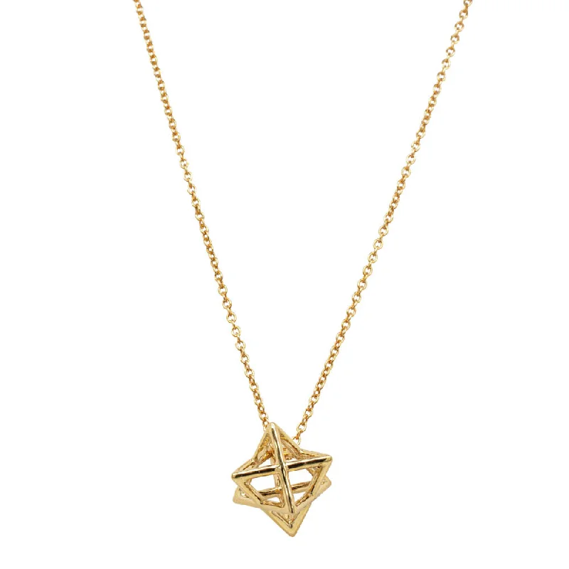 18ct Yellow Gold Merkaba Star Necklace