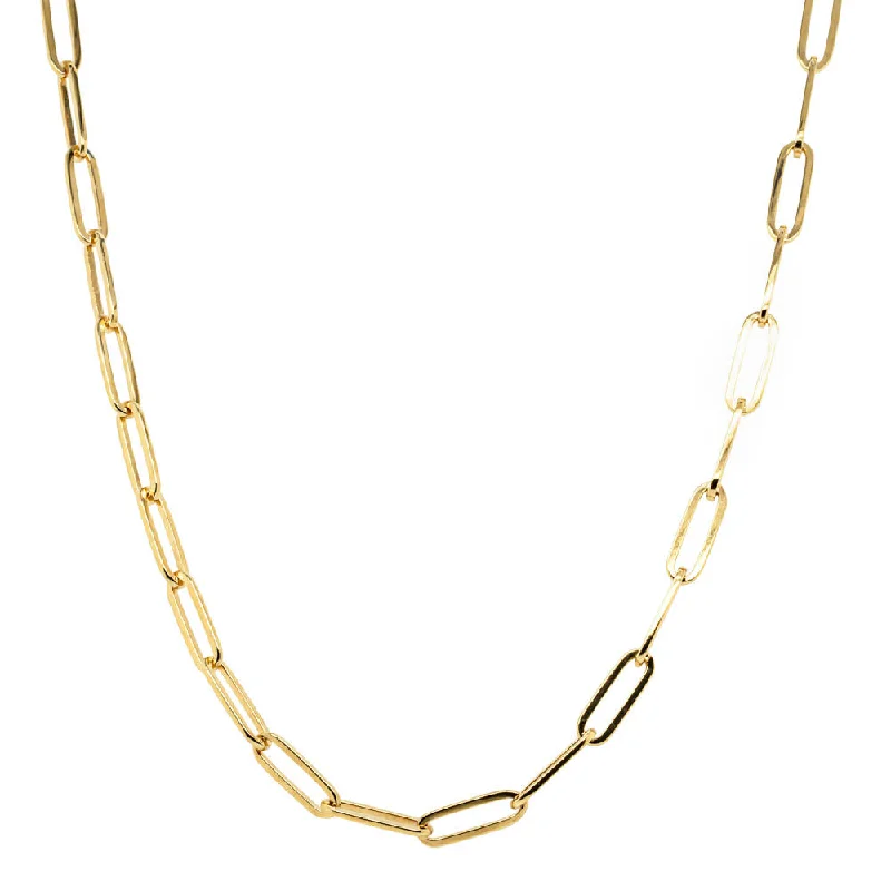 18ct Yellow Gold Paperclip Link Necklace