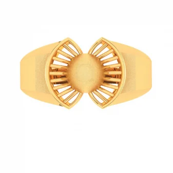 22k Exclusive Gold Ring With Unique Design From Mugdhaa Collection