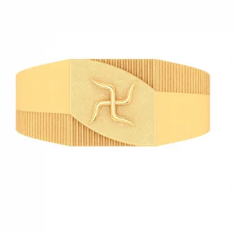 22k Gold Ring With Swastik Symbol From Mugdhaa Collection