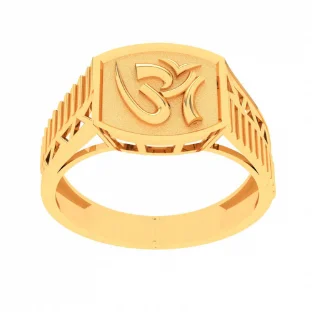 22k Male Gold Ring Om Sign Engraved From Mugdhaa Collection