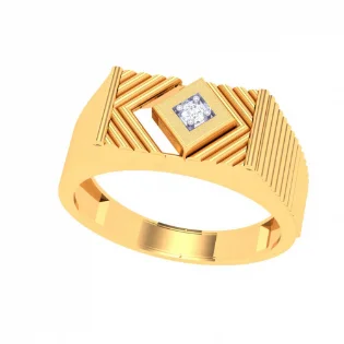 22k Male Gold Ring With A Statement Stone From Mugdhaa Collection