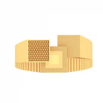 22k Male Gold Ring With Three Square Motif From Mugdhaa Collection