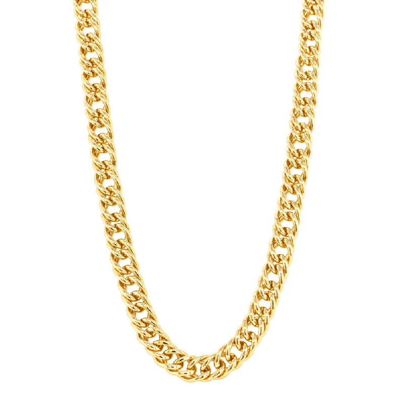 9ct Yellow Gold Double Curb Link Necklace