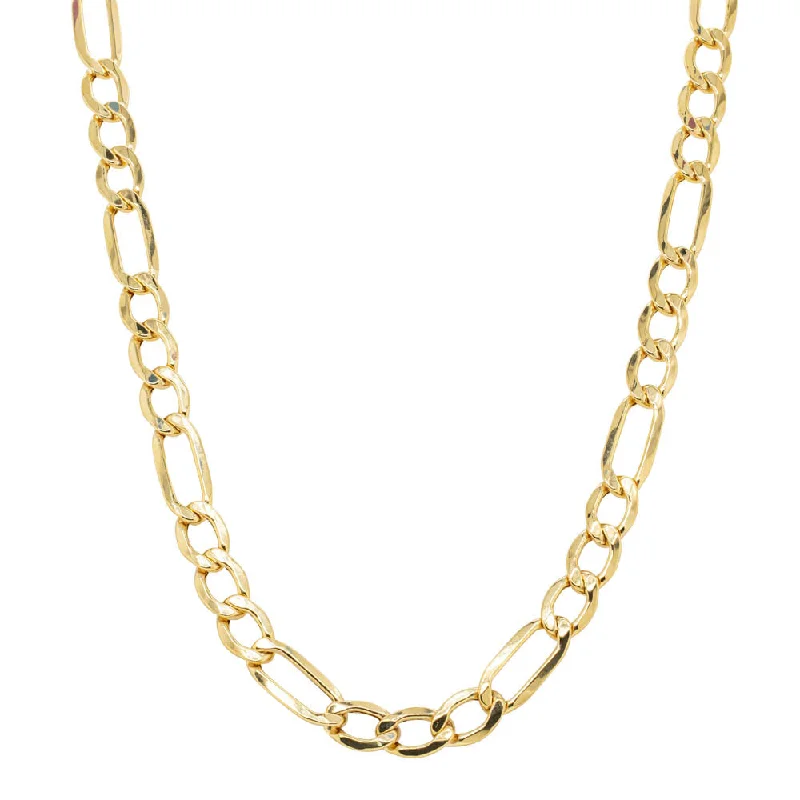 9ct Yellow Gold Hollow Figaro Chain