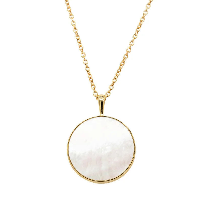 9ct Yellow Gold Mother Of Pearl Gaia Pendant