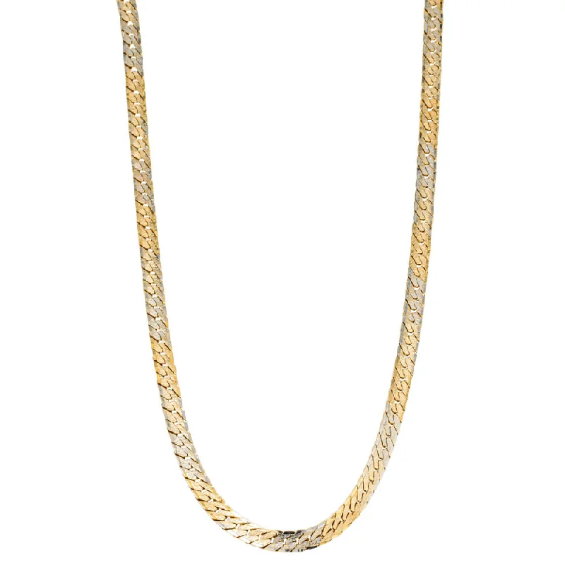 Deja Vu 14ct Yellow & White Gold Ribbon Chain Necklace