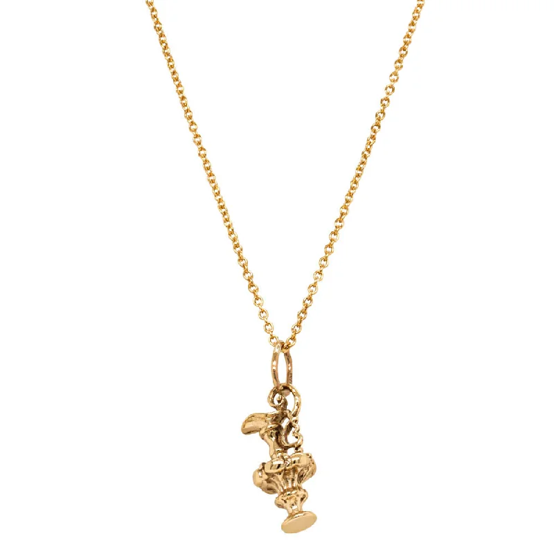 Deja Vu 9ct Yellow Gold Americas Cup Trophy Necklace