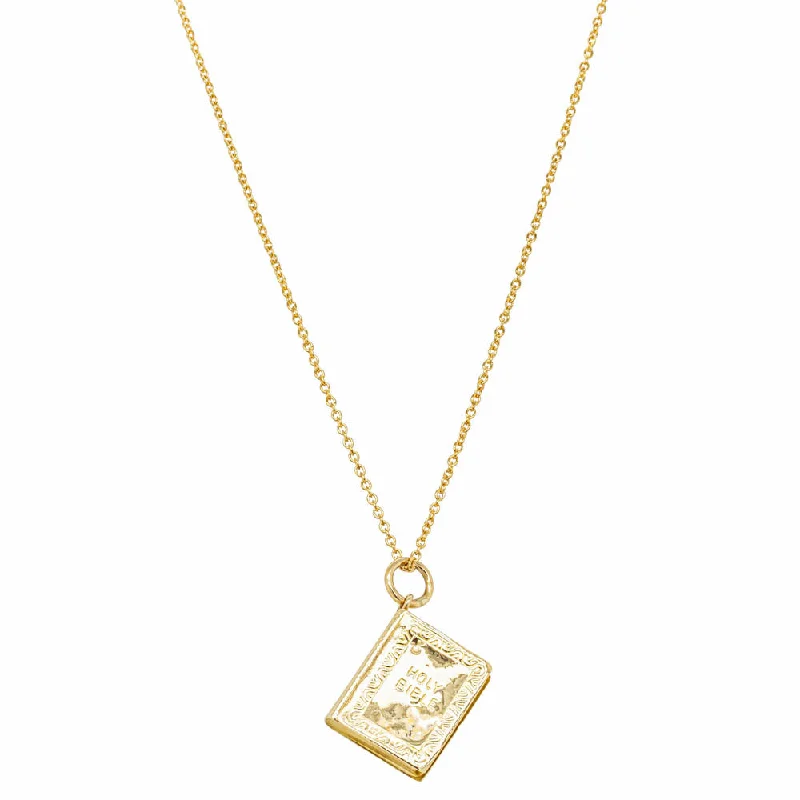 Deja Vu 9ct Yellow Gold Hollow Bible Necklace