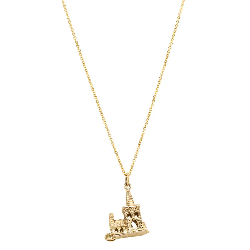 Deja Vu 9ct Yellow Gold Church Wedding Necklace