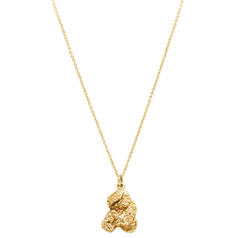 Deja Vu 9ct Yellow Gold Faux Nugget Necklace