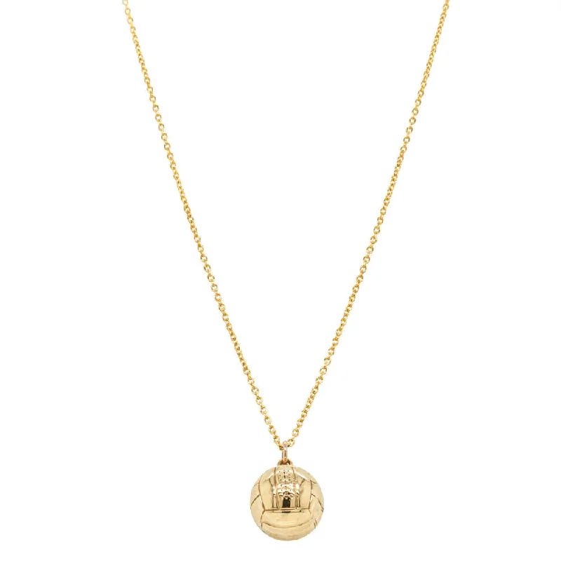 Deja Vu 9ct Yellow Gold Hollow Football Necklace